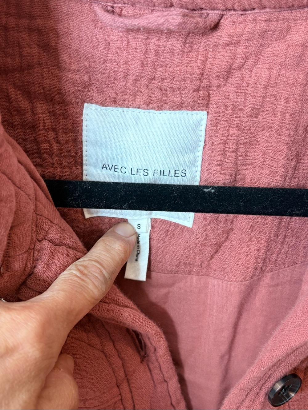 Avec Les Filles Quilted Long quilted farm girl jacket in Dusty Rose - Picture 6 of 16